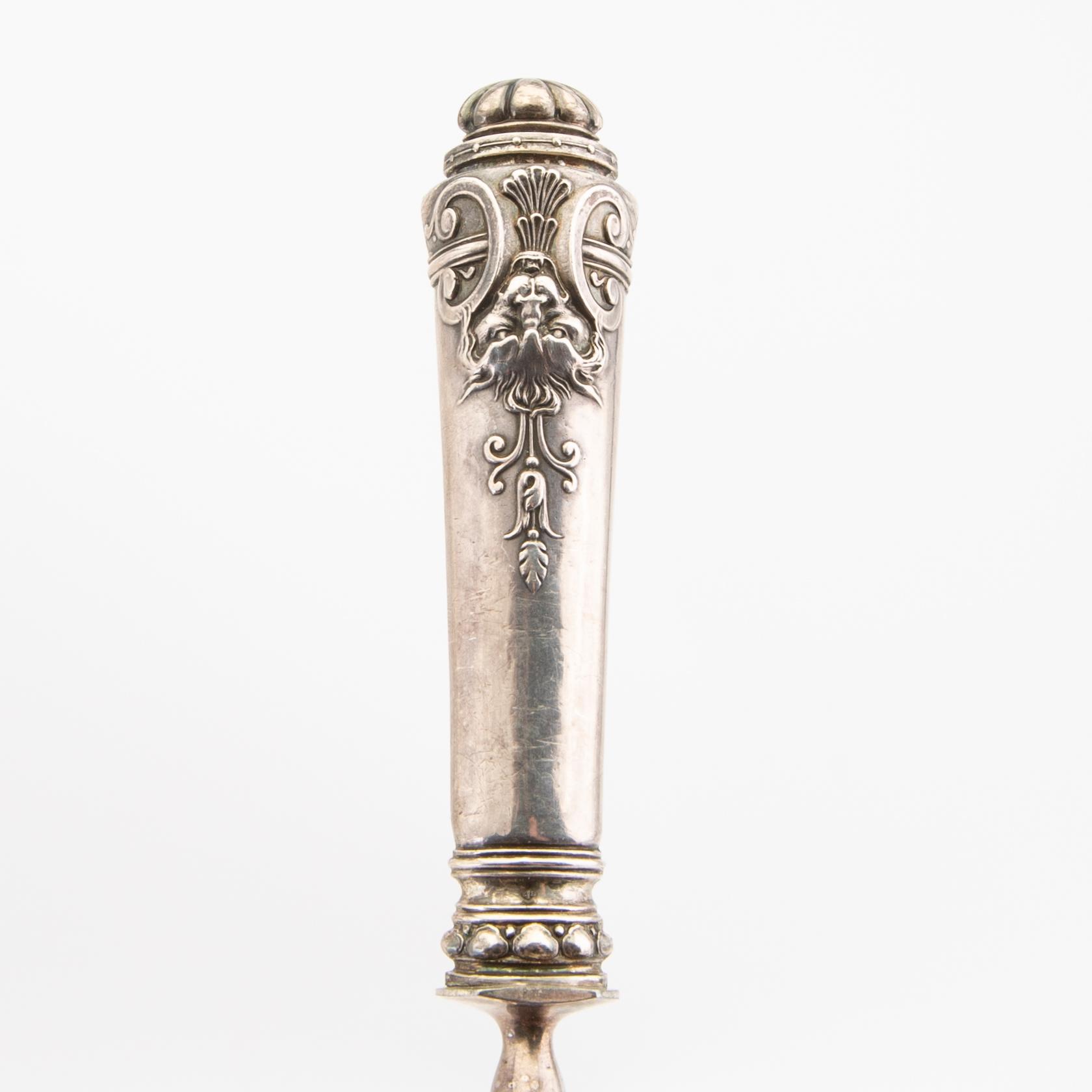 Serveringsbestick ett par silver Frankrike sent 1800-tal.