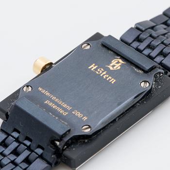 WRISTWATCH, H Stern, Sapphire collection, 19 x 25 mm, ceramik bracelet, original box, case and certificate.