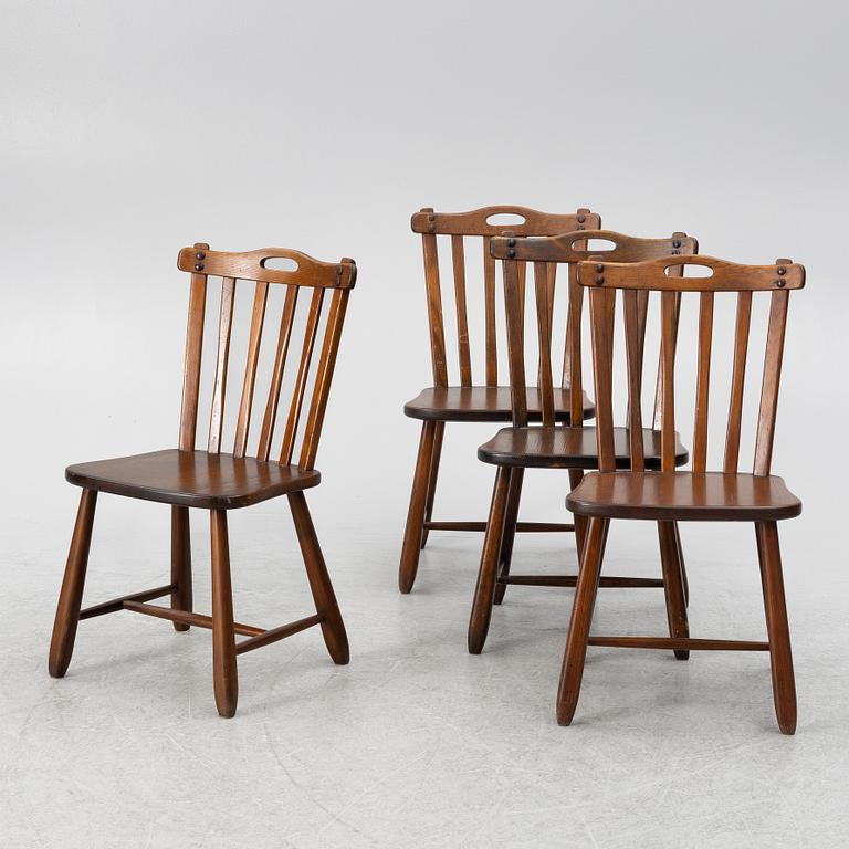 Nordiska Kompaniet, stolar, fyra stycken, "Hytte", 1940-tal.