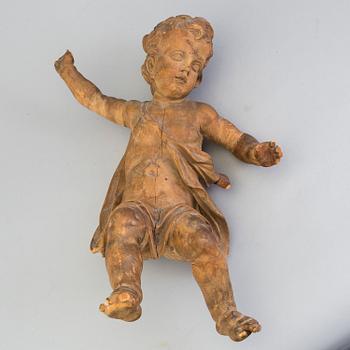 A 17th-/18th century wooden sculpture, probably Swedish.