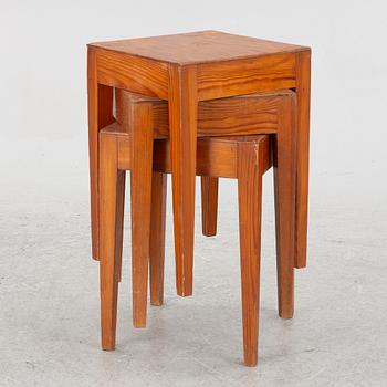 Stools, pine, mid-20th century.