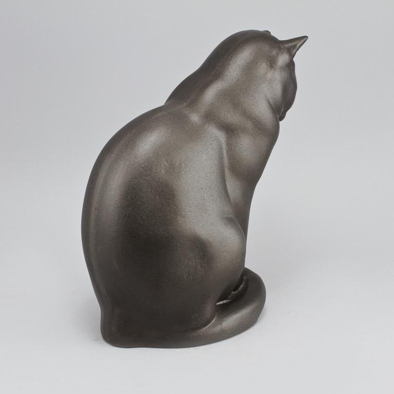 SKULPTUR, gjutjärn, "Jönssons katt", Anders Jönsson, Firma Svenskt Tenn, formgiven 1915.