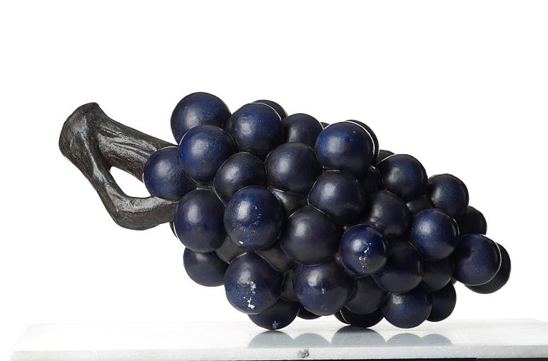 Hans Hedberg, a faience sculpture of a bunch of grapes, Biot, France.