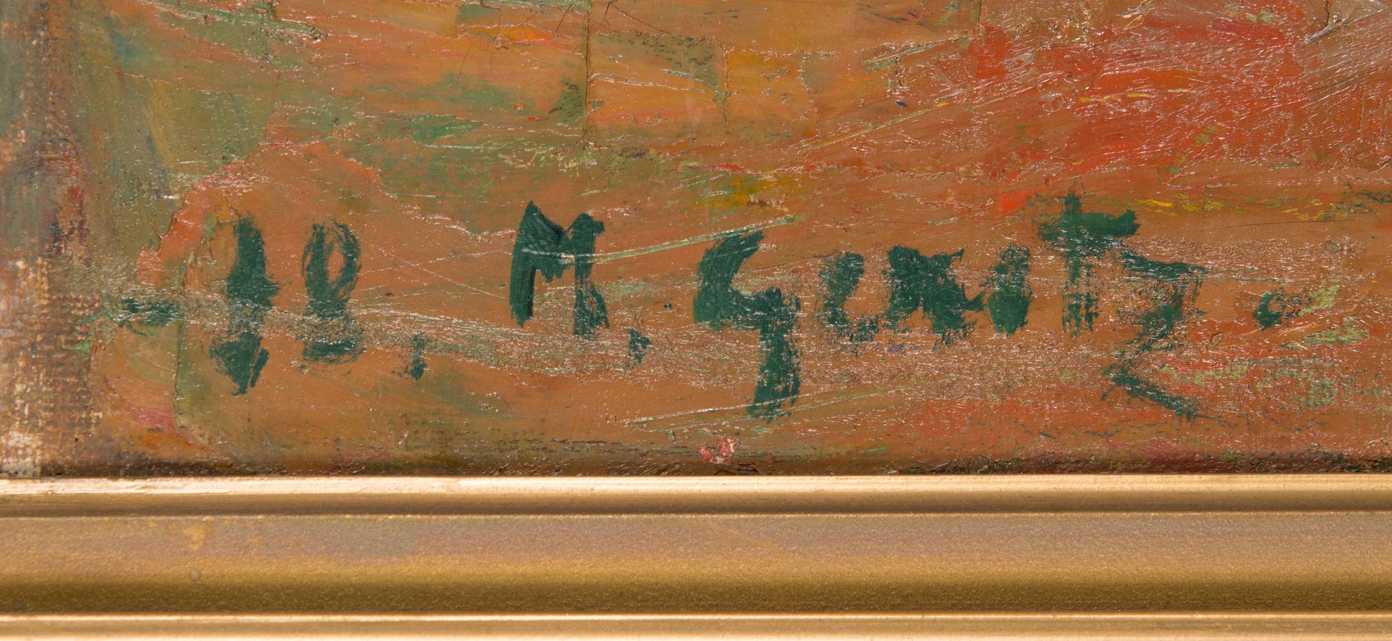 Meri Genetz, oil on canvas, sgined and unclearly dated.