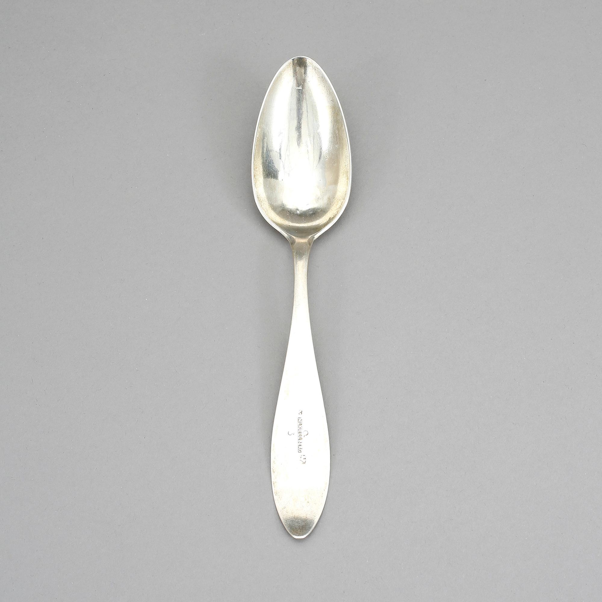 SKED, silver, N.L Kiellberg, Kalmar, 1822. Vikt ca 42 gram.