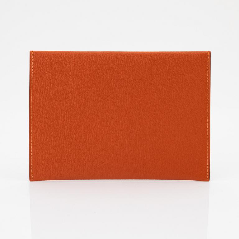 Hermès, A orange leather 'Envelope pouch', 2003.