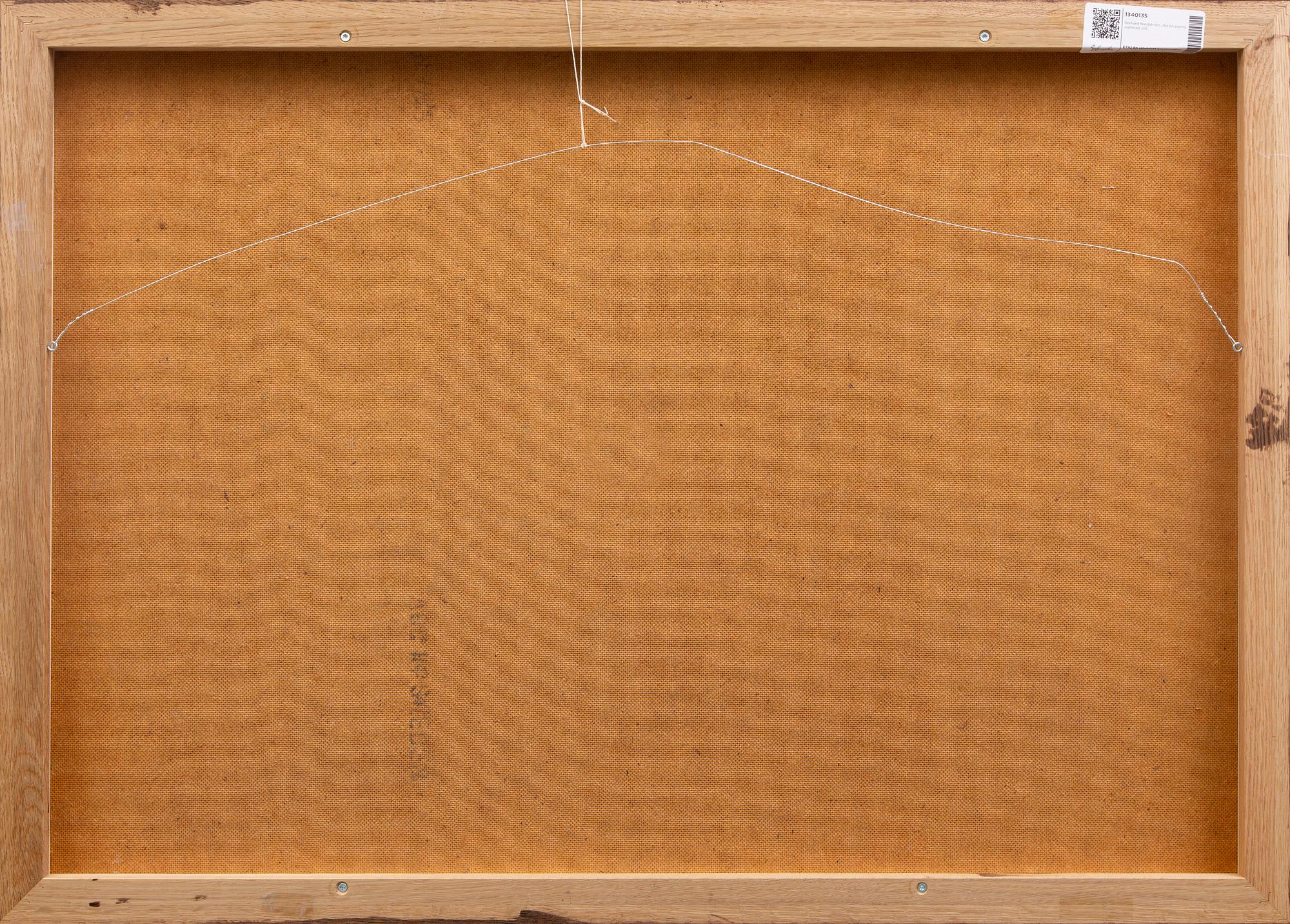 Gerhard Nordström, olja på pannå, signerad.