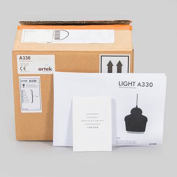 Alvar Aalto, A pair of  A 330, 'Golden Bell' pendant lights A330 for Artek, 2000s.