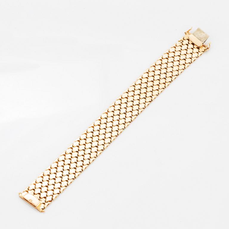 Armband, trefärgat guld, importstämplat.