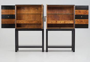 Otto Schulz, a pair of Swedish Grace cabinets for Boet, Gothenburg 1930's.