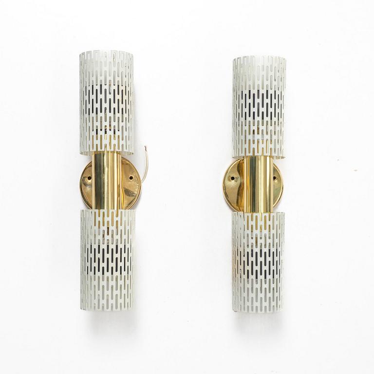 Harald Notini, wall lamps, a pair, model 8820, Böhlmarks, 1940s/1950s.
