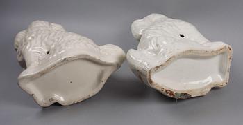 FIGURINER, ett par, keramik, England, 1800/1900-tal.