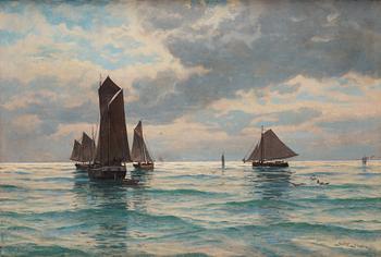 FRIEDRICH STURM, oil on canvas, signed and dated 1903.