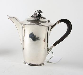 KAFFESERVIS, 3 delar, silver, Eric Råström, 1938.