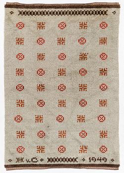 Matta, rya, signerad, 1949, ca 225 x 155 cm.