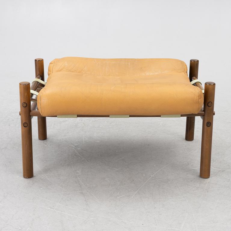 Arne Norell, Armchair with an ottoman, 'Inka', Norell Möbel AB, 1970s.