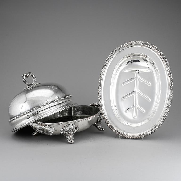 STEKHUV med FAT och STÄLL, pläter, bl.a England, 1900-tal.