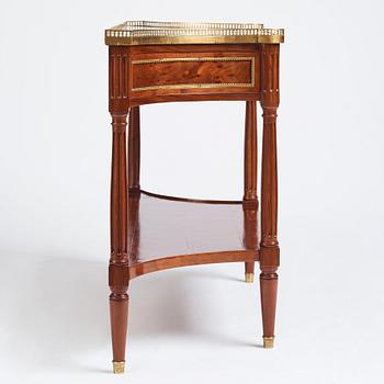 A Louis XVI console desserte by F. Schey (master in Paris 1777), late 18th century.