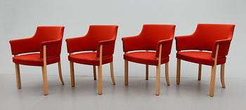 FÅTÖLJER, 4 st, "Riksdagen", Åke Axelsson för Gärsnäs Möbler AB, 1985.