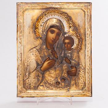 A late 19th century Russian icon in kiot.