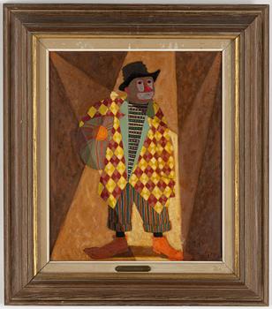 Pelle Åberg, oil on paper-panel, signed.