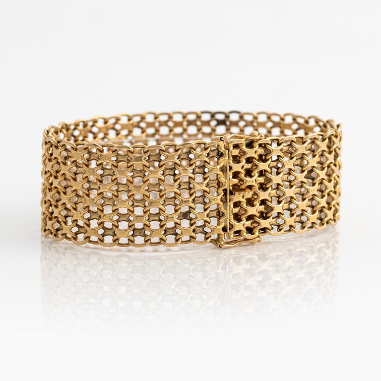 Armband 18K guld, X-länk.