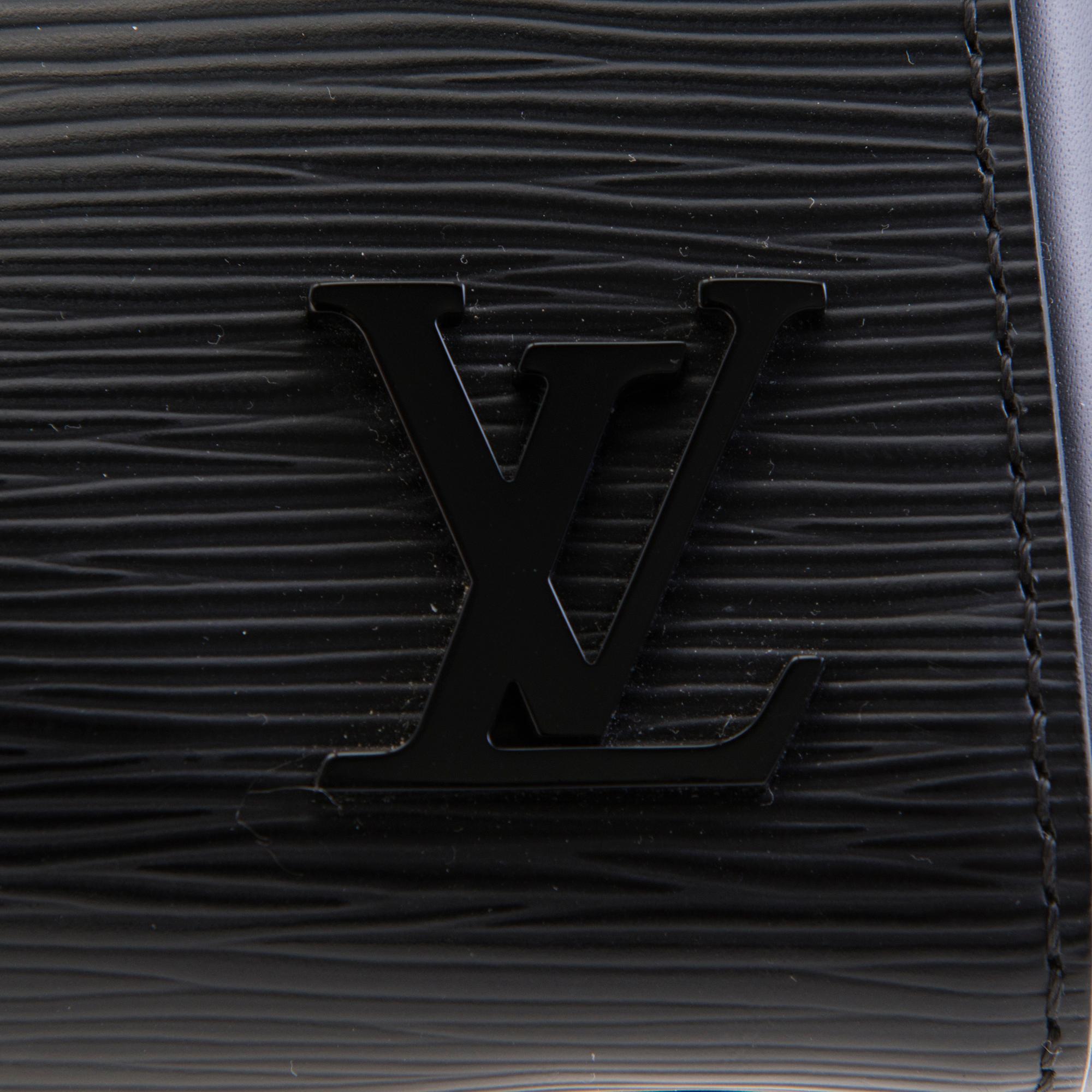 LOUIS VUITTON Black Epi Cluny BB Bag.