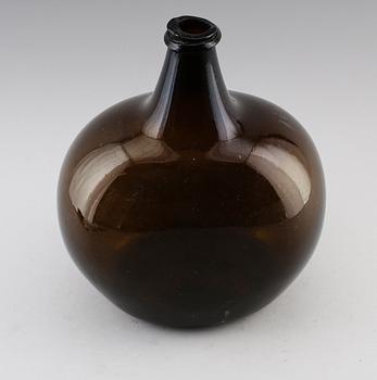 FLASKA, glas, sannolikt 1800-tal.