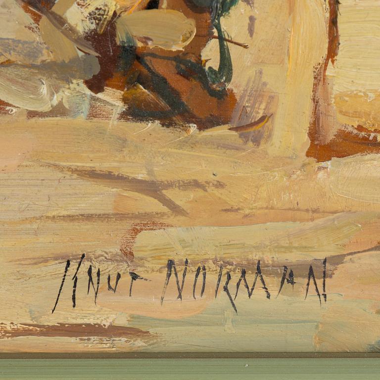 KNUT NORMAN, Olja på pannå, signerad.