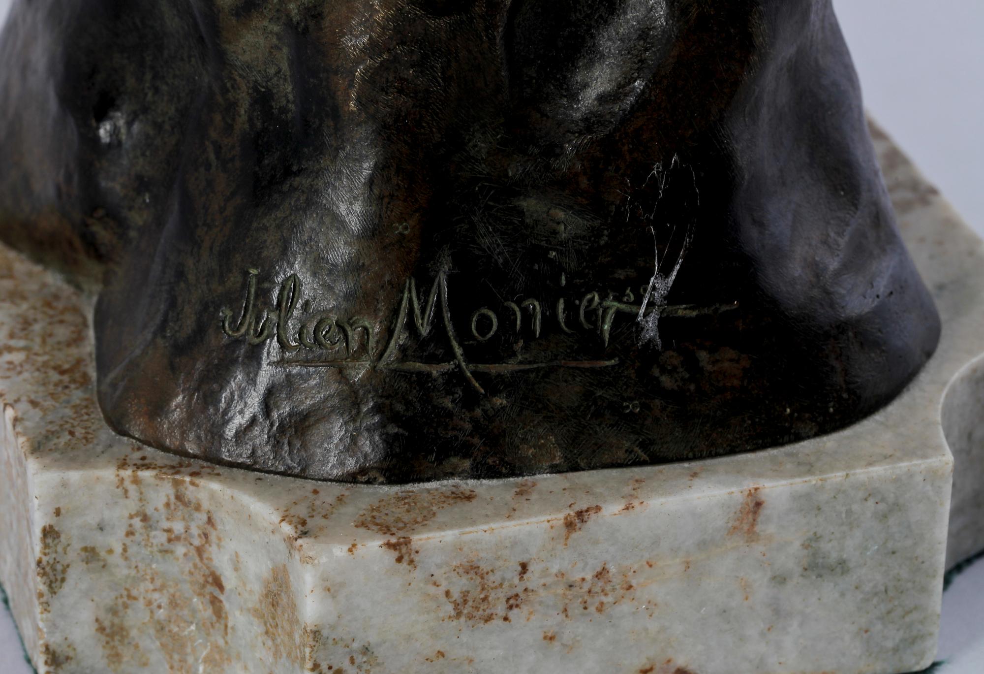 JULIEN MONIER, brons, sign.