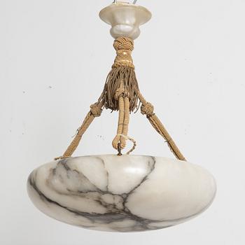 An alabaster ceiling lamp, 1920s.