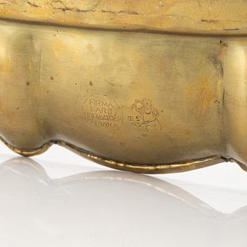 Lars Holmström, a brass tray, Arvika, Sweden, mid 20th Century.