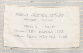 LEA ESKOLA, A Finnish long pile Ryijy Rug, Friends of Finnish Handicraft. Circa 170x117 cm.