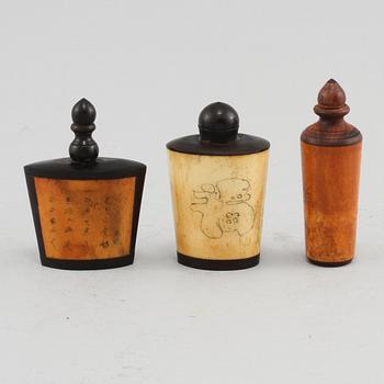 SNUSFLASKOR, 3 st, Kina, 1900-tal.