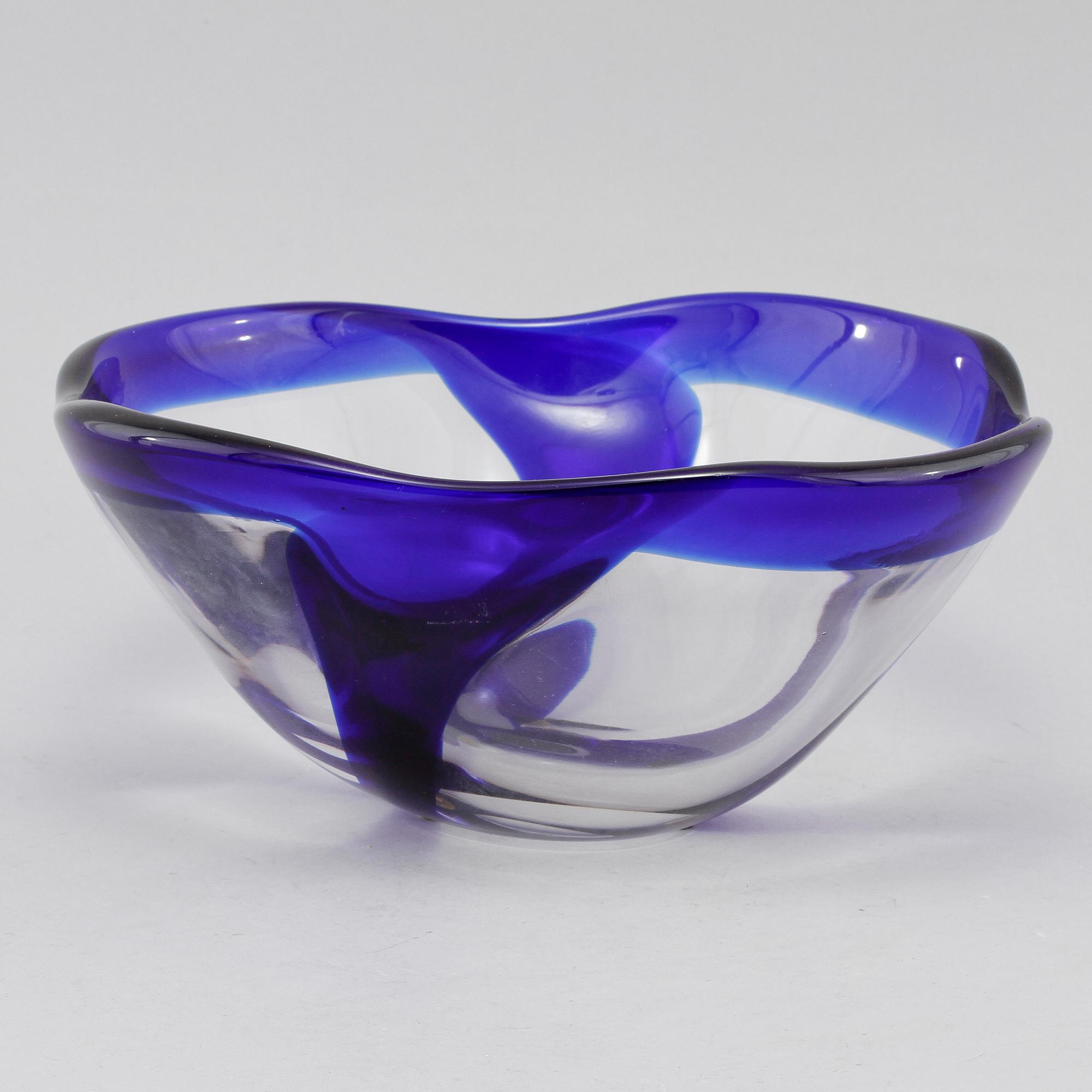 SKÅL, glas, Bertil Vallien, Kosta Boda Åfors, signerad,  1900-talets sista kvartal.