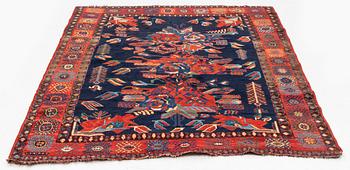 An antique Afshar rug, southeastern Iran, c. 206 x 156 cm.