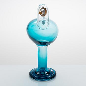 Oiva Toikka, fågel, "Kiikkuri", signerad Oiva Toikka, Nuutajärvi Notsjö.