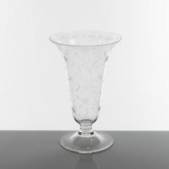 Edward Hald, vas, glas, "Stjärnhimmelsmönstret", Orrefors 1929.