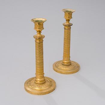 A pair of Russian Empire candlesticks from early 19th century.