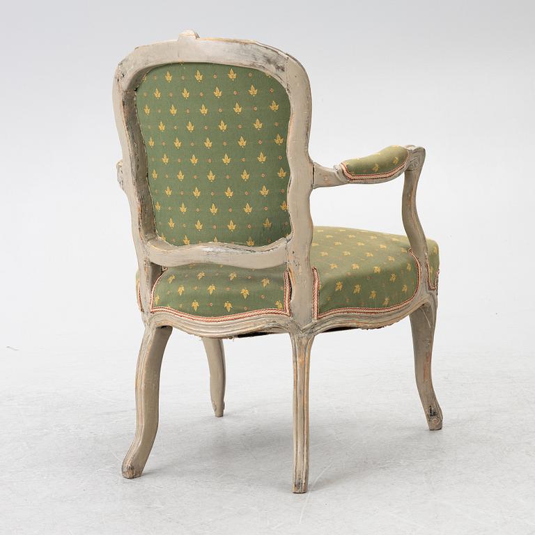 A Louis XV armchair, 18th Century.