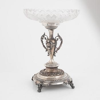 Uppsatsskål, silver och glas, Stockholm, 1900-talets början.