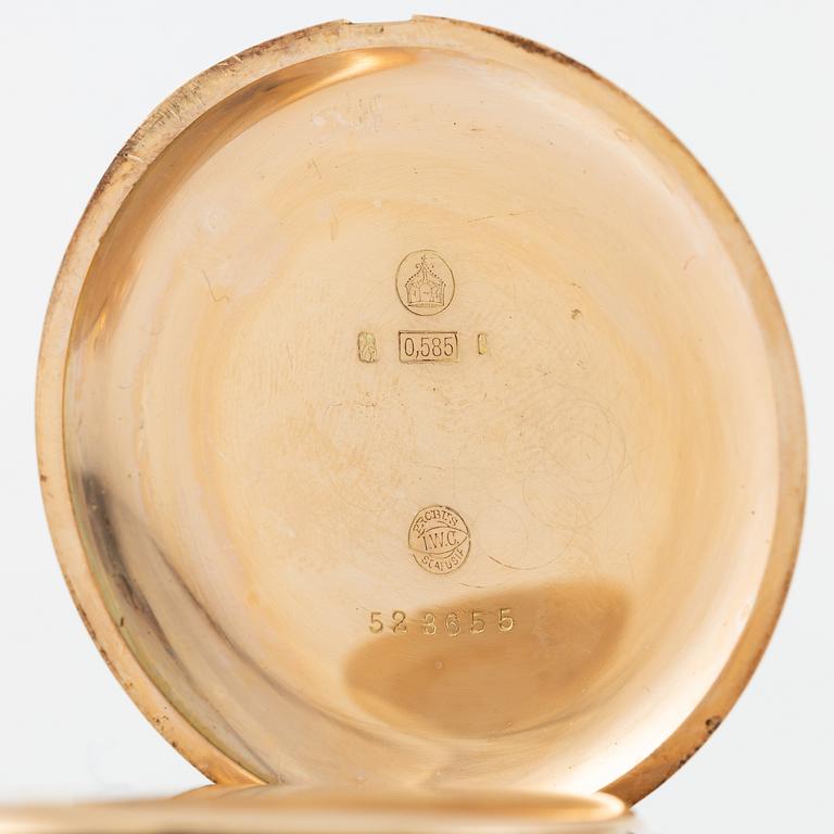 IWC, pocket watch, hunter, 53 mm.