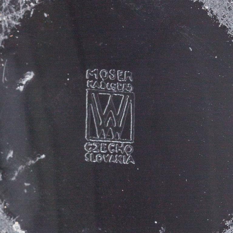 A JOSEF HOFFMAN GLASS BOWL, Wiener Werkstätte Moser Karlsbad.