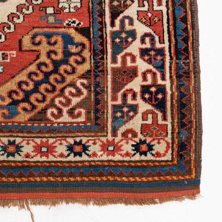 An antique Borchalou Kazak rug, south Caucasus, c. 227 x 137 cm.