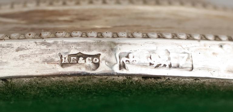 LJUSSTAKAR, 1 par, silver, regenecystil, Chester 1942.