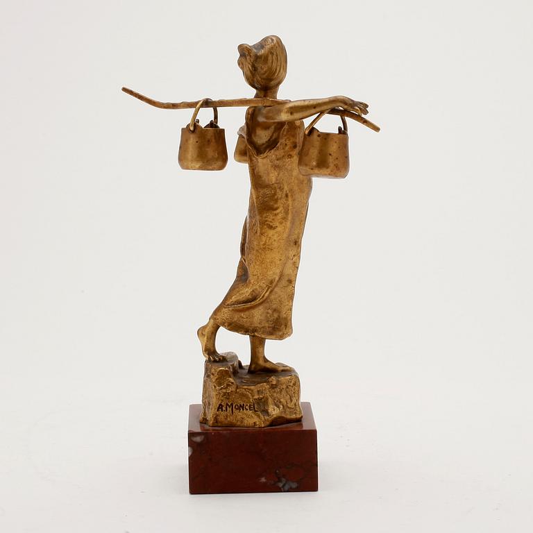 ALPHONSE EMMANUEL DE MONCEL DE PERRIN, "Die Wasserträgerin", skulptur,