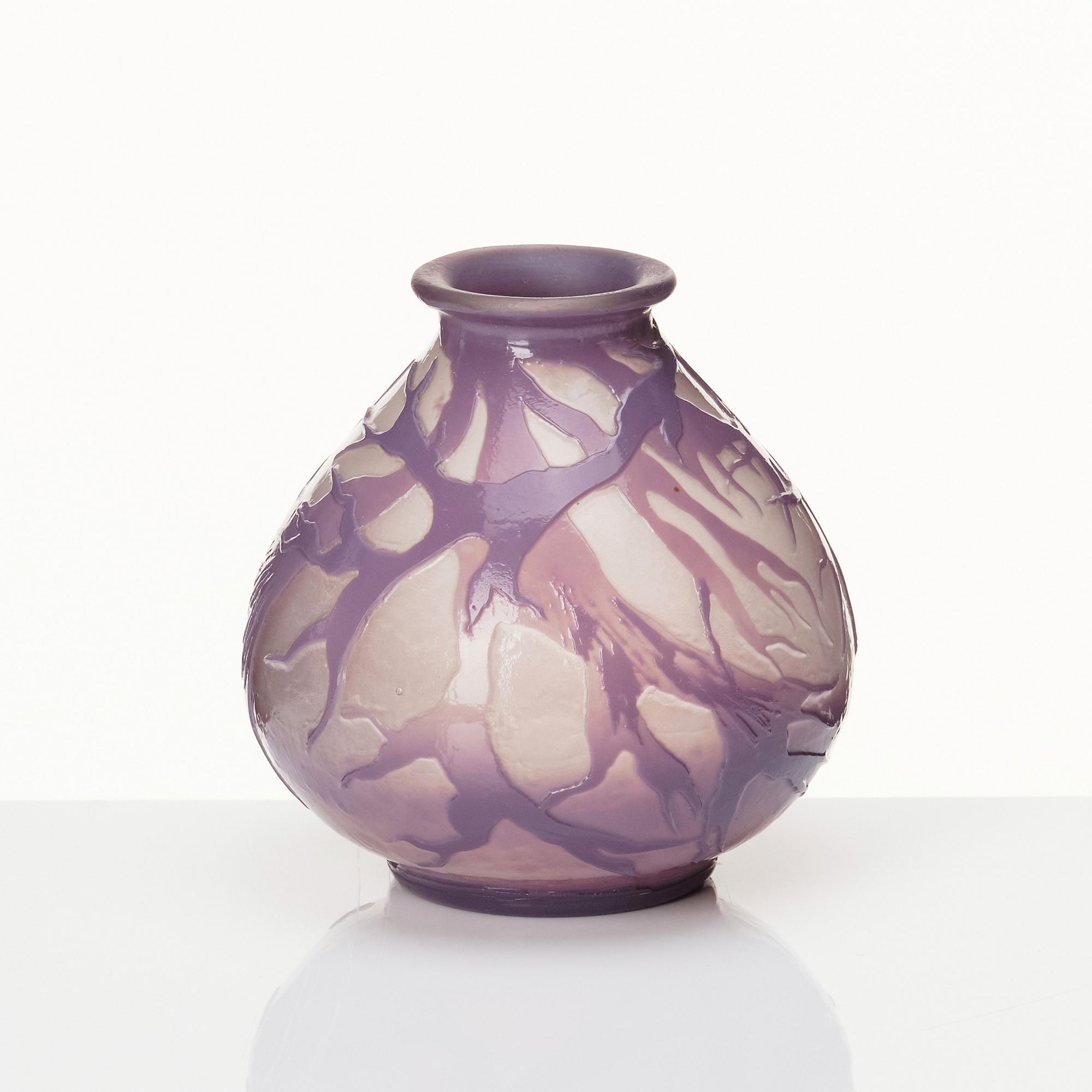 Gunnar G:son Wennerberg, an Art Nouveau cameo glass vase, Kosta, Sweden.