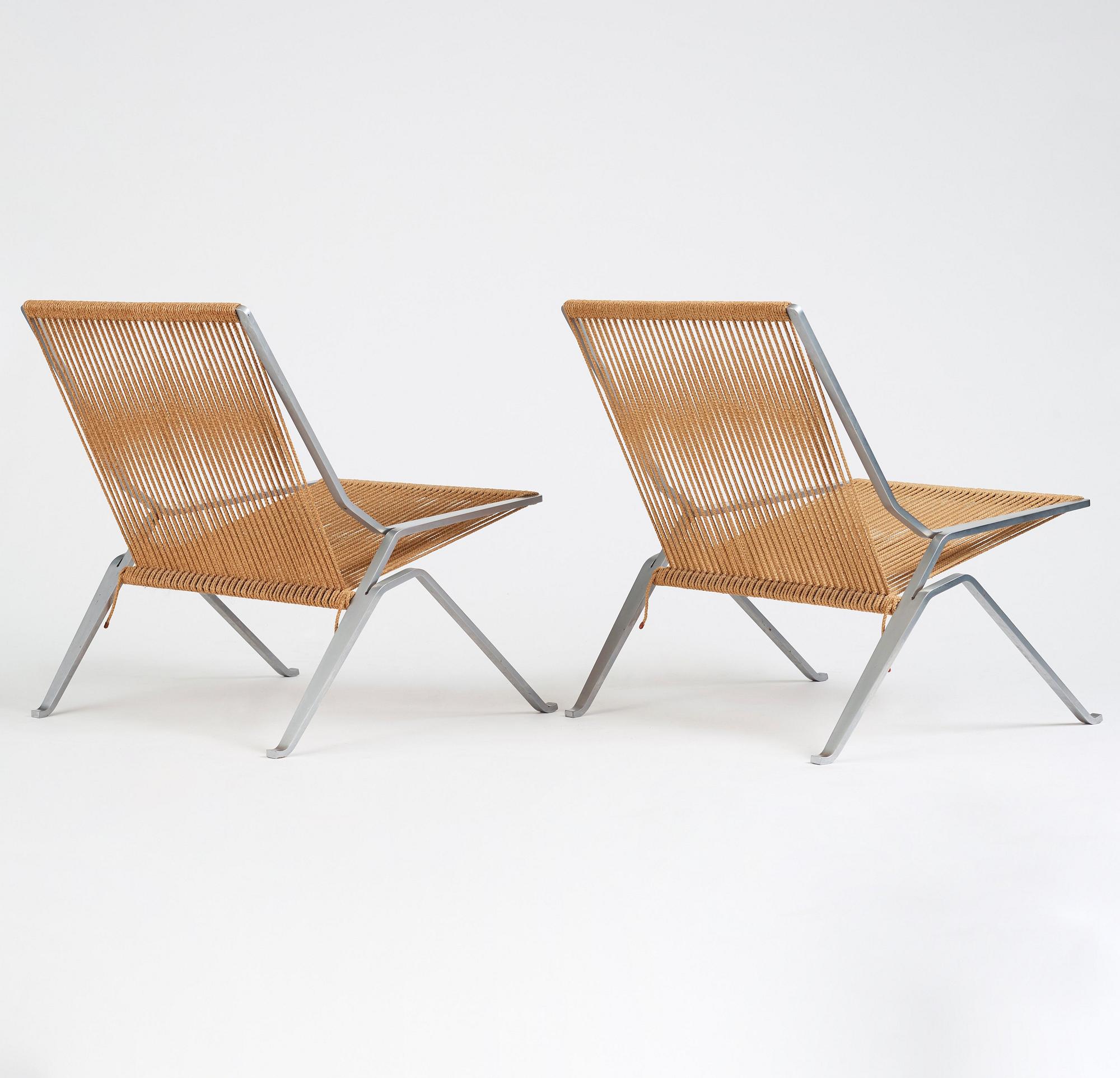 Poul Kjaerholm, a pair of 'PK 25' easy chairs, 'The Element Chair', edition E Kold Christensen, Denmark ca 1962.