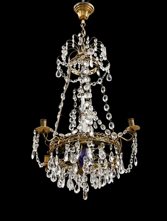 LJUSKRONA, gustaviansk stil, 1900-talets mitt. Höjd ca 72 cm.
