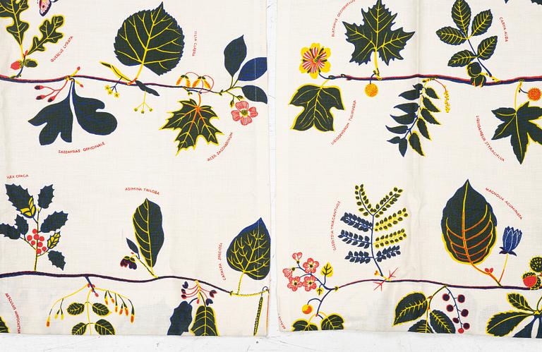Josef Frank, A pair of 'U.S. Tree' curtains, Svenskt Tenn.